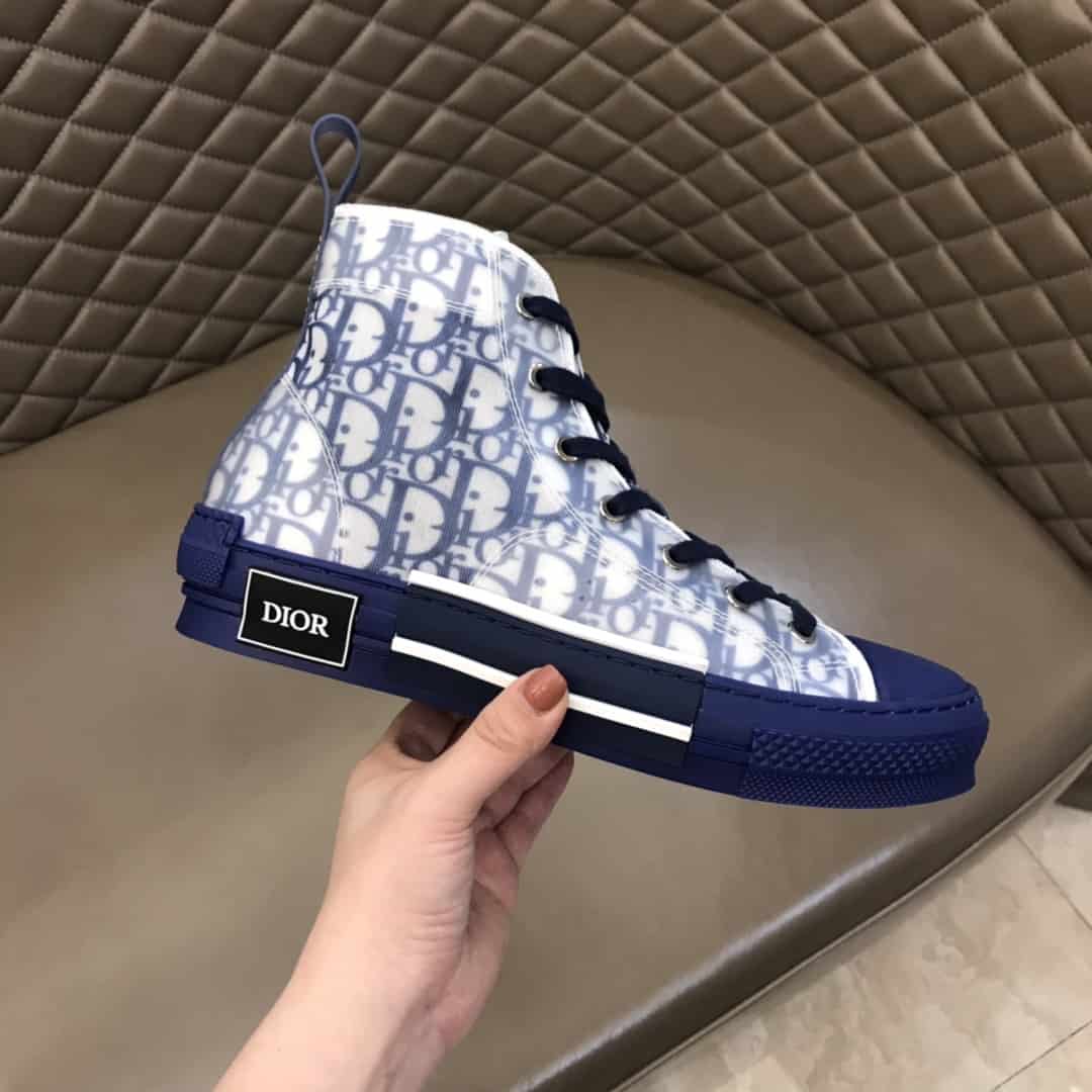 DIOR B23 HIGH-TOP SNEAKER IN BLUE DIOR OBLIQUE – CD29 - 图片 2