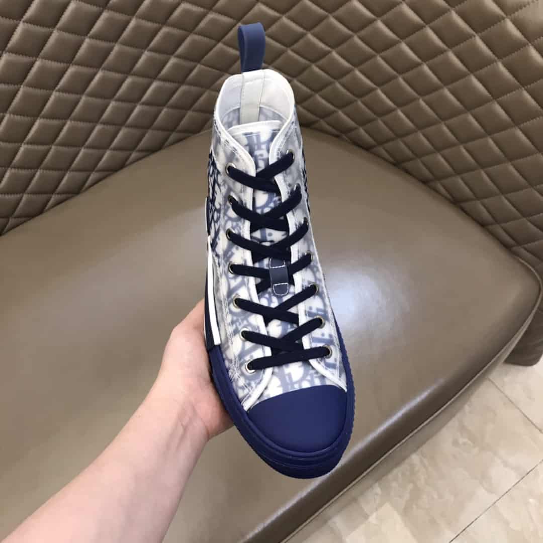 DIOR B23 HIGH-TOP SNEAKER IN BLUE DIOR OBLIQUE – CD29 - 图片 7