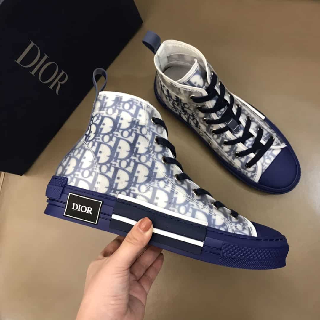 DIOR B23 HIGH-TOP SNEAKER IN BLUE DIOR OBLIQUE – CD29 - 图片 6