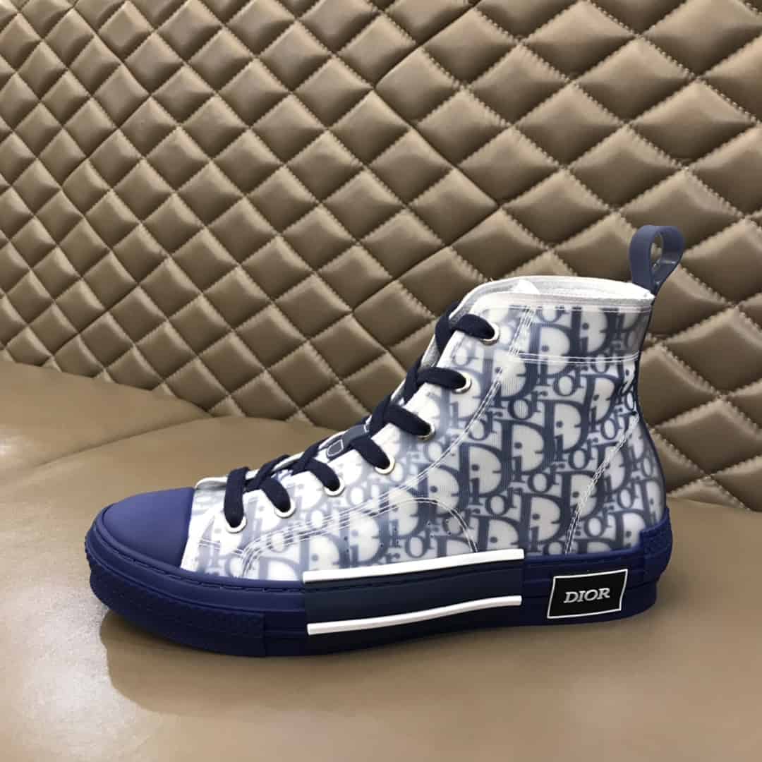 DIOR B23 HIGH-TOP SNEAKER IN BLUE DIOR OBLIQUE – CD29 - 图片 5