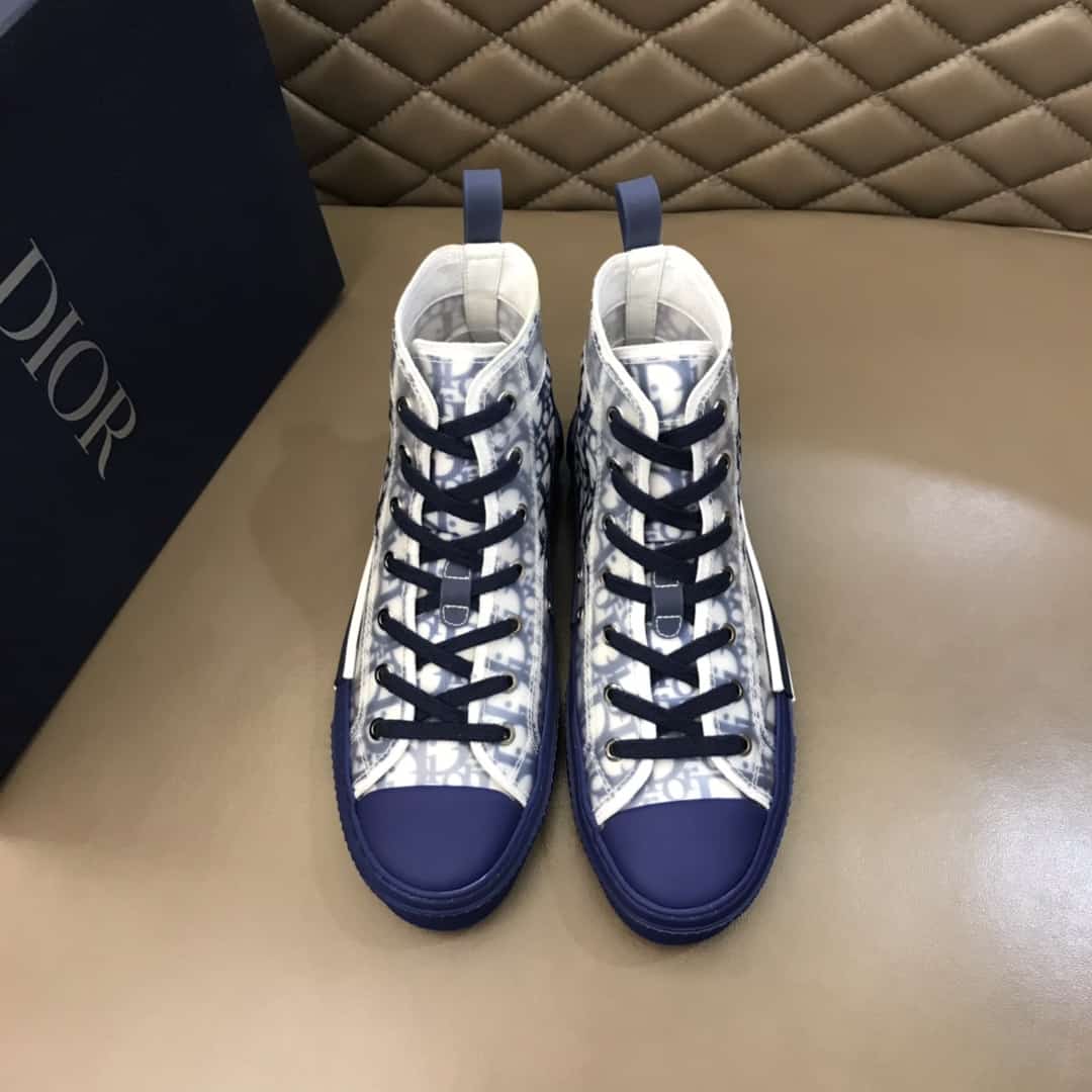 DIOR B23 HIGH-TOP SNEAKER IN BLUE DIOR OBLIQUE – CD29 - 图片 4