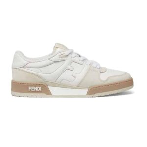 Fendi Match Low-Top Sneakers In White Suede – FD31