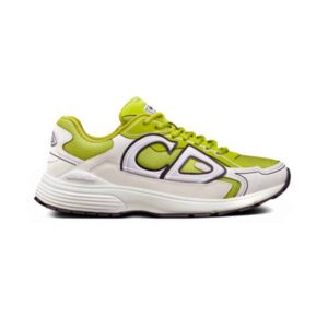 DIOR B30 SNEAKER YELLOW MESH AND WHITE TECHNICAL FABRIC – CD87