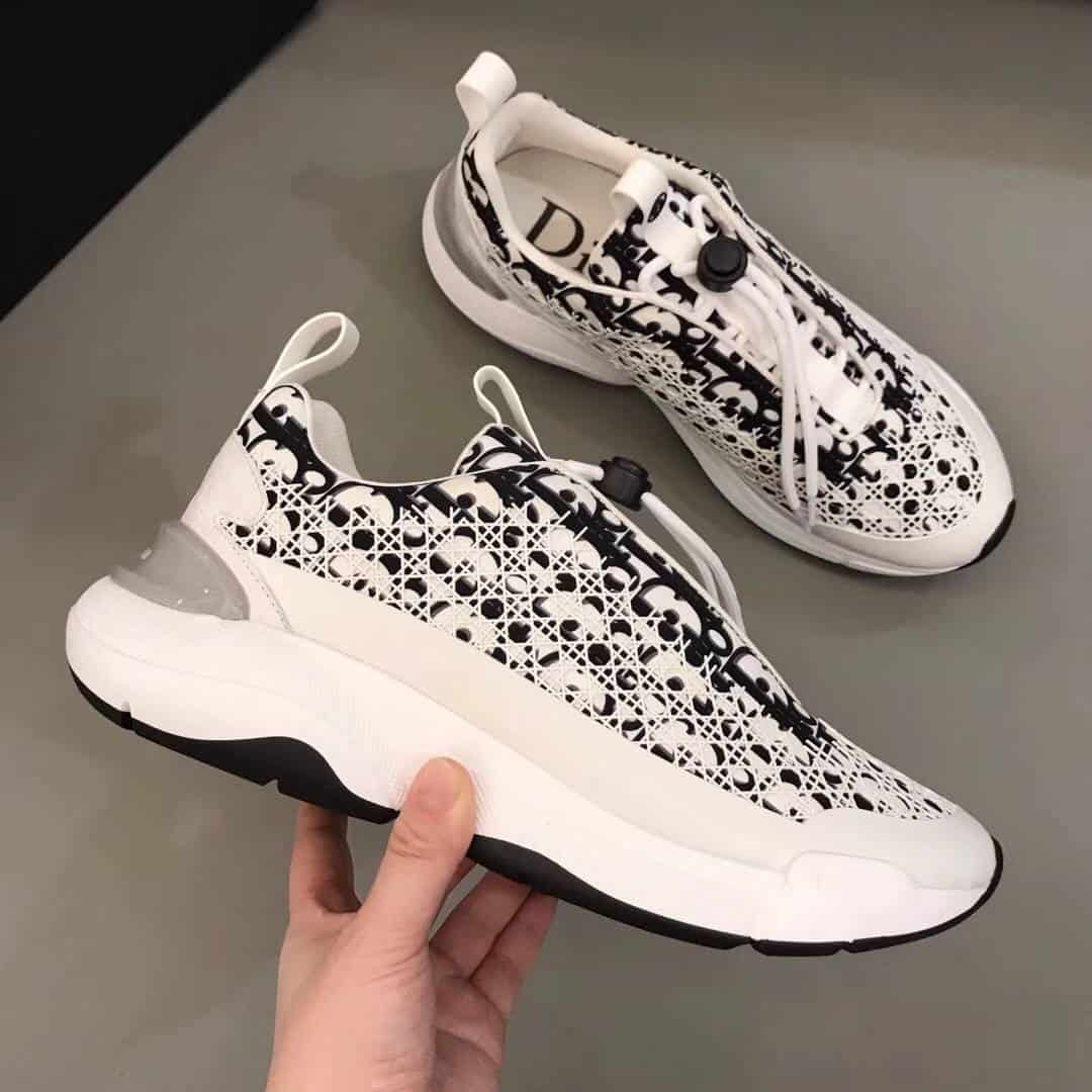 DIOR B24 CANNAGE MOTIF BLACK SNEAKER – CD21 - 图片 6