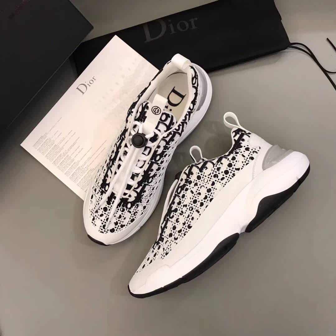 DIOR B24 CANNAGE MOTIF BLACK SNEAKER – CD21 - 图片 3