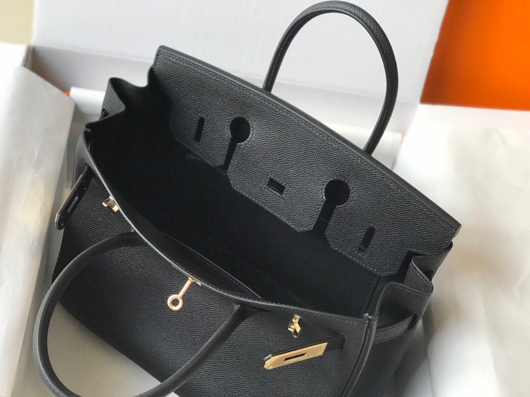 Replica Hermes Birkin Designer Tote Bag Epsom Leather 28353 Black - 图片 8