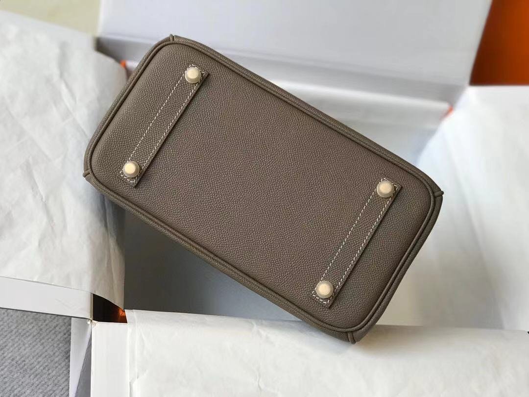 Replica Hermes Birkin Handbags Designer Hermes Bag Epsom Leather 28522 Elephant Grey - 图片 7