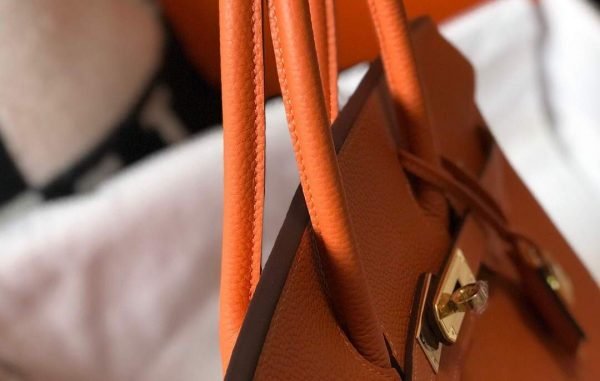 Replica Hermes Birkin Designer Tote Bag Togo Leather 28342 Orange - 图片 4