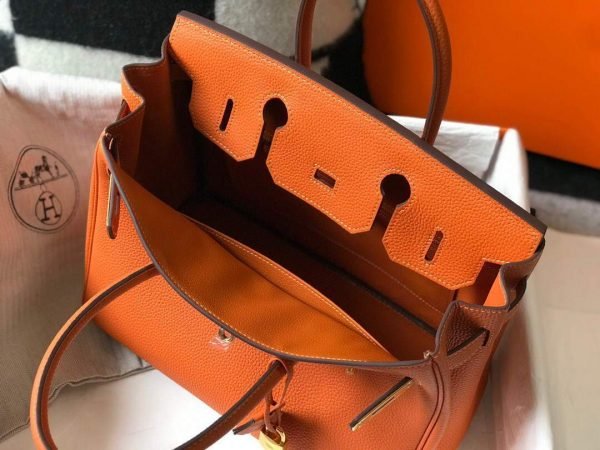 Replica Hermes Birkin Designer Tote Bag Togo Leather 28342 Orange - 图片 8