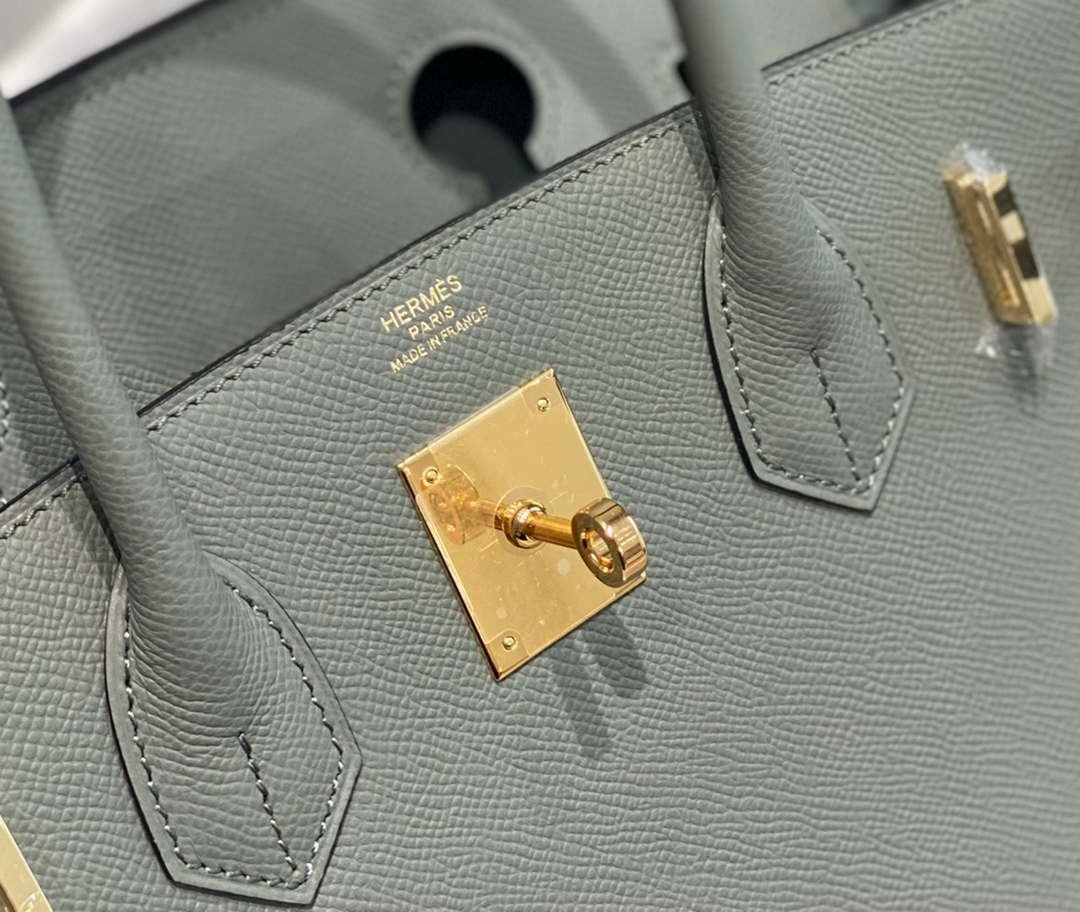 Replica Hermes Birkin Designer Tote Bag Epsom Leather 28370 Almond Green - 图片 4
