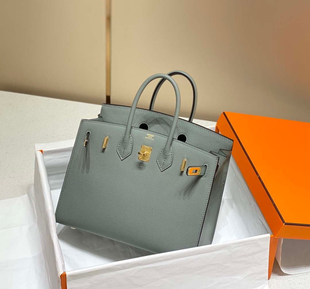 Replica Hermes Birkin Designer Tote Bag Epsom Leather 28370 Almond Green - 图片 7