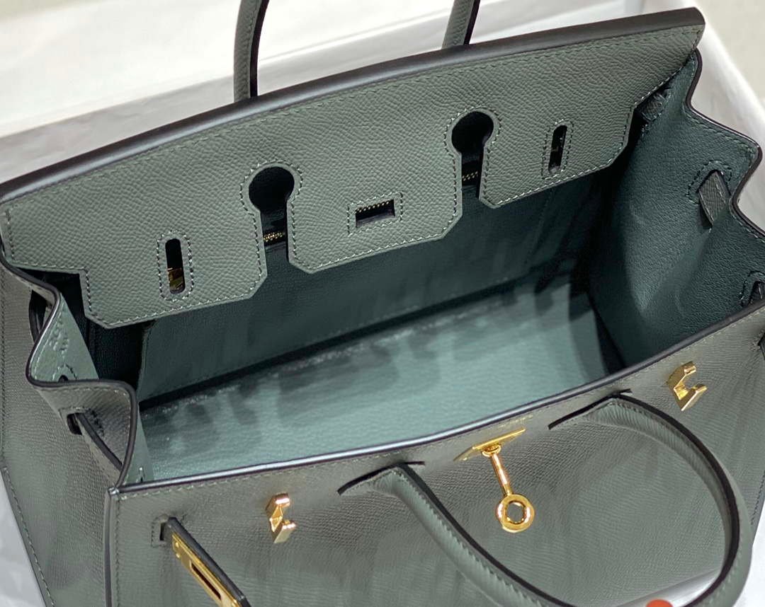 Replica Hermes Birkin Designer Tote Bag Epsom Leather 28370 Almond Green - 图片 11