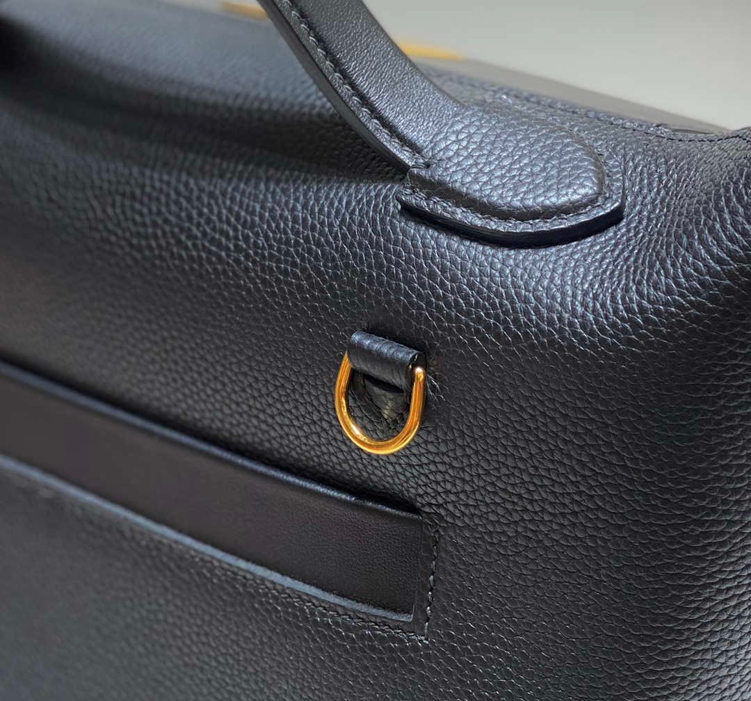 Replica Hermes Kelly 2424 Leather 29cm H230268 Black Shoulder bag - 图片 5