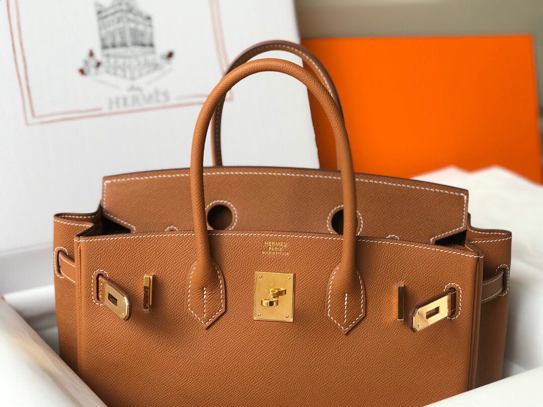 Replica Hermes Birkin Designer Tote Bag Epsom Leather 28356 Brown - 图片 4