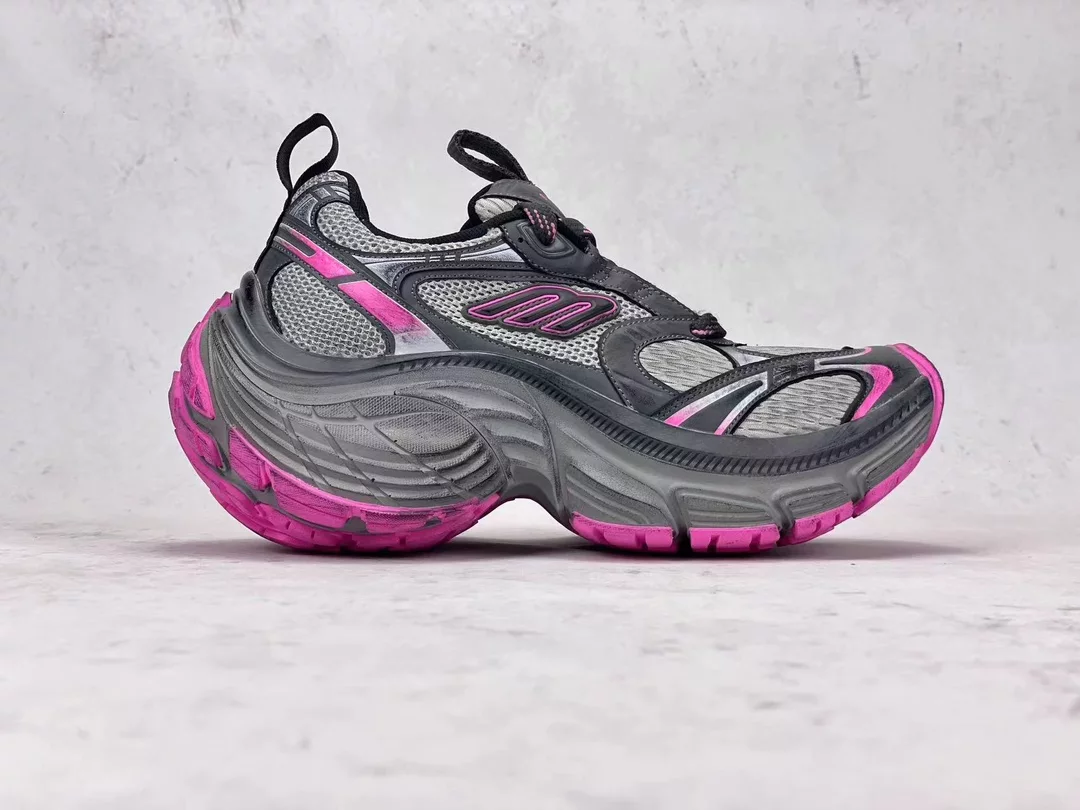 BALENCIAGA WOMEN’S 10XL SNEAKER IN GREY/PINK/BLACK – BB275 - 图片 2