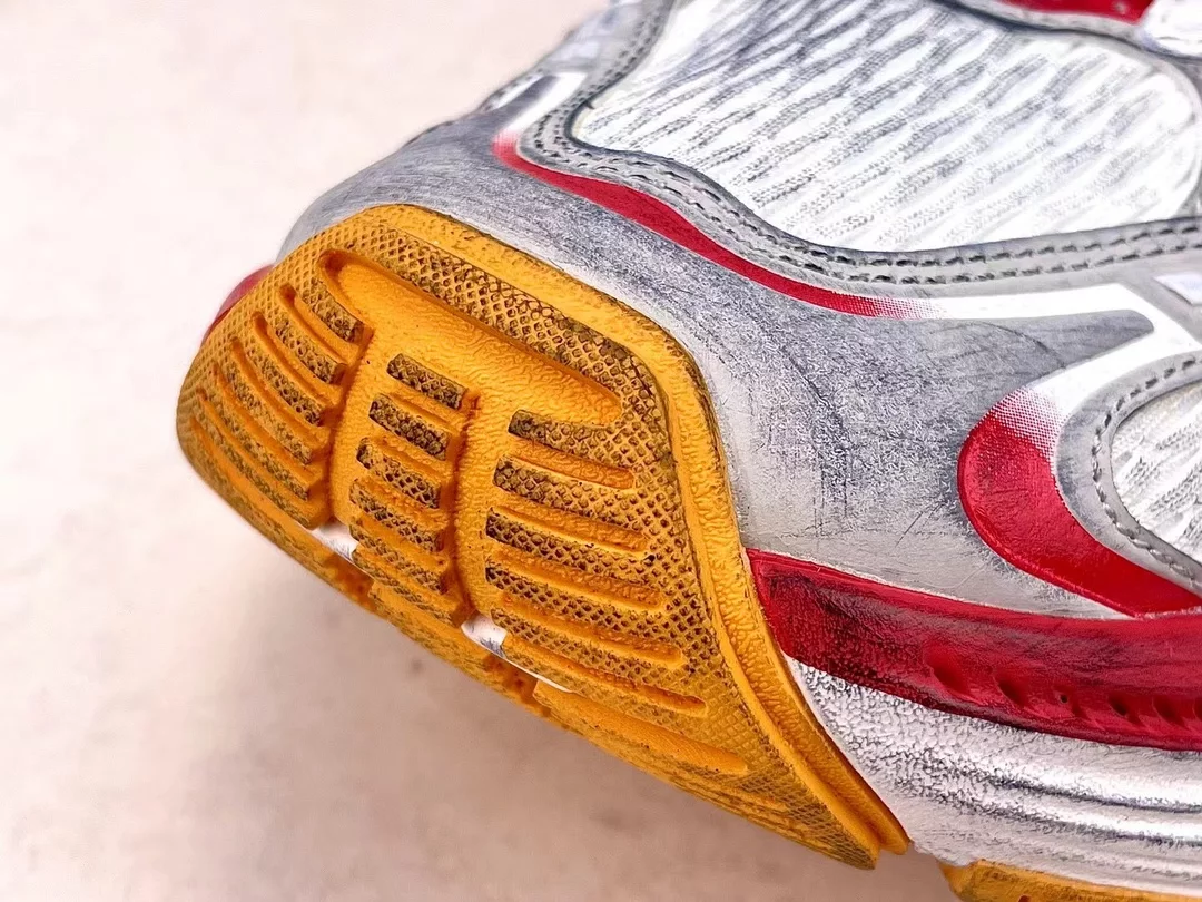 BALENCIAGA WOMEN’S 10XL SNEAKER IN WHITE/RED/ORANGE – BB276 - 图片 8