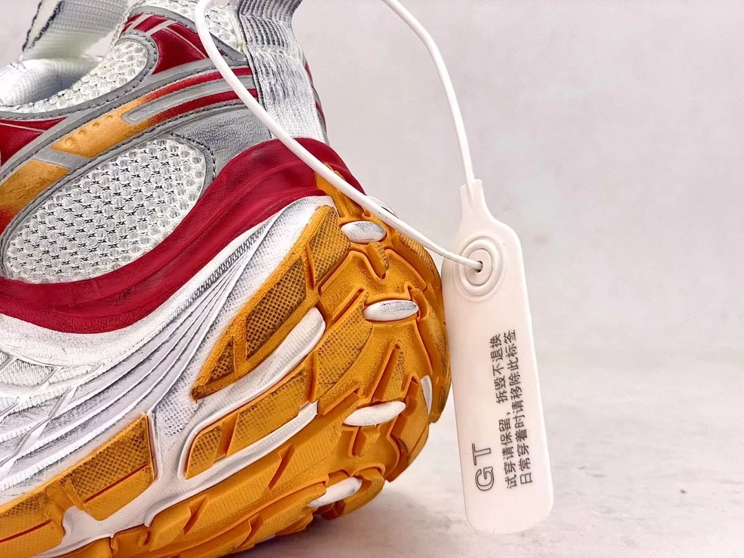 BALENCIAGA WOMEN’S 10XL SNEAKER IN WHITE/RED/ORANGE – BB276 - 图片 10