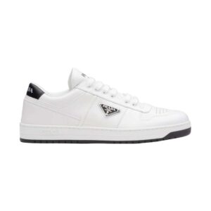 PRADA DOWNTOWN LEATHER SNEAKERS IN WHITE – PRD010