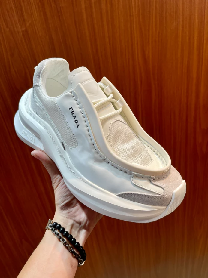 PRADA BRUSHED LEATHER SNEAKERS BIKE FABRIC SUEDE – PRD014 - 图片 2