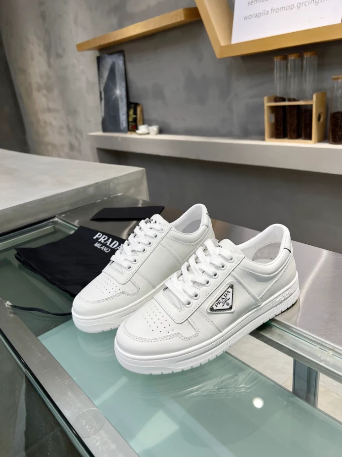 PRADA DOWNTOWN BRUSHED LEATHER SNEAKERS – PRD035 - 图片 9