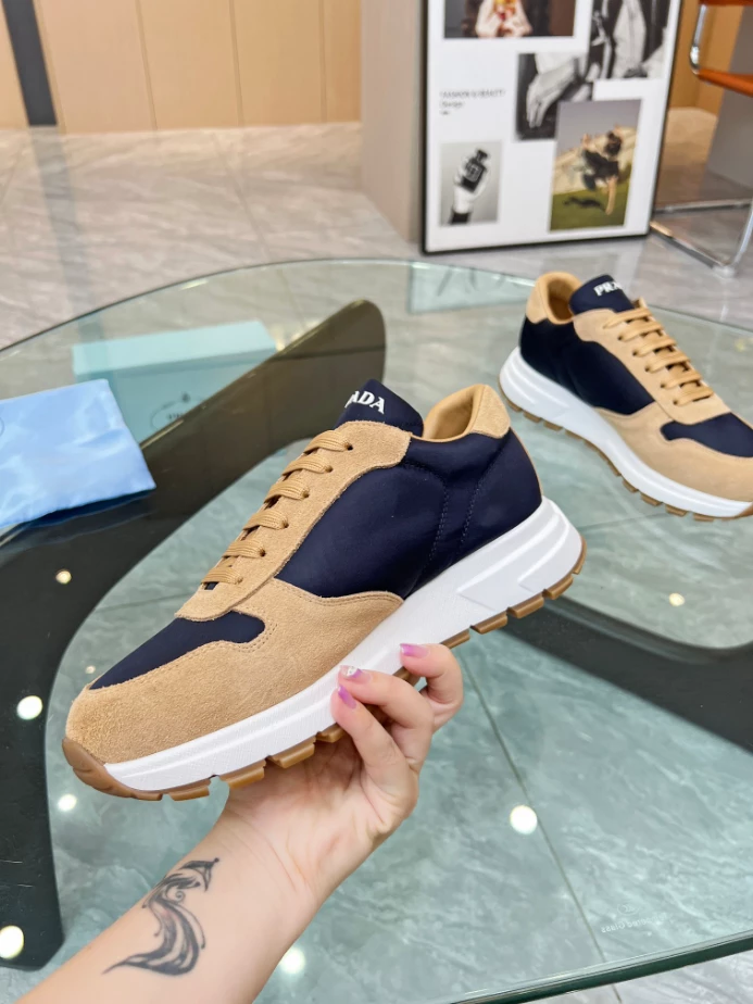 PRAX 01 DELAVÉ SUEDE AND RE-NYLON SNEAKERS – PRD048 - 图片 3