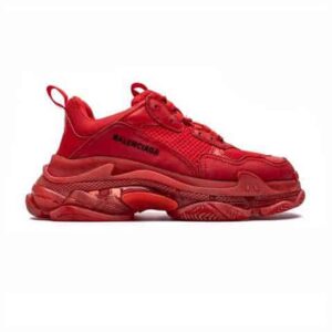 BALENCIAGA TRIPLE S CLEAR SOLE SNEAKER IN RED – BB171