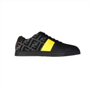 FENDI FF LOGO PRINT LOW-TOP SNEAKERS – FD18
