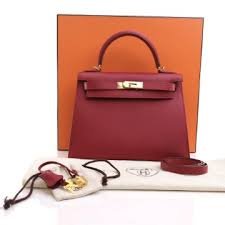Replica Hermes Kelly Bag Hermes 19CM Epsom Shoulder Mini Bag Wine red 20462